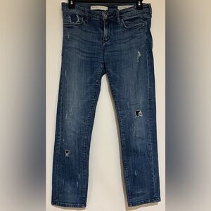 Anthropologie Dark Wash Slim Boyfriend Jeans